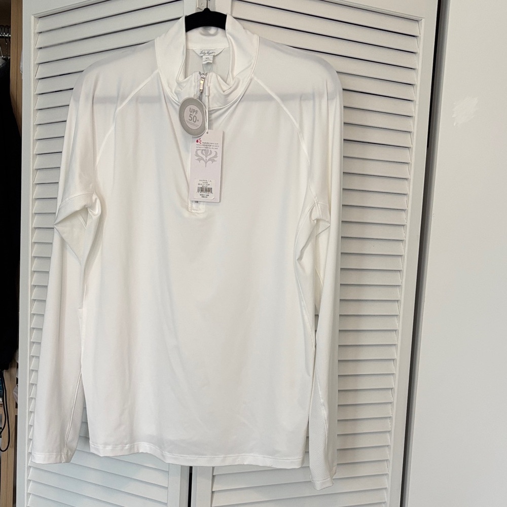 NWT Lady Hagen White Zip-Up Golf or tennis Top Size XL